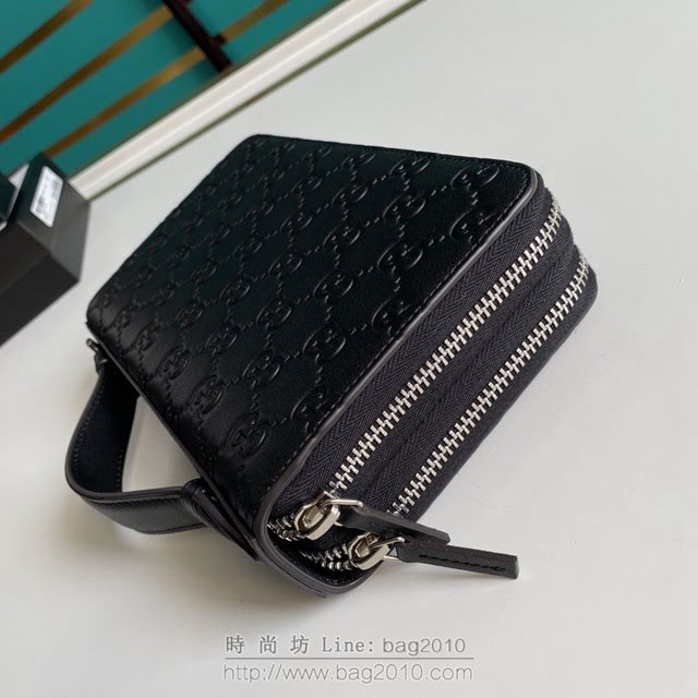 Gucci古馳包包 G家新款錢包 款號:395474  古奇克壓皮男士大號錢包 手拿包  gdj1369